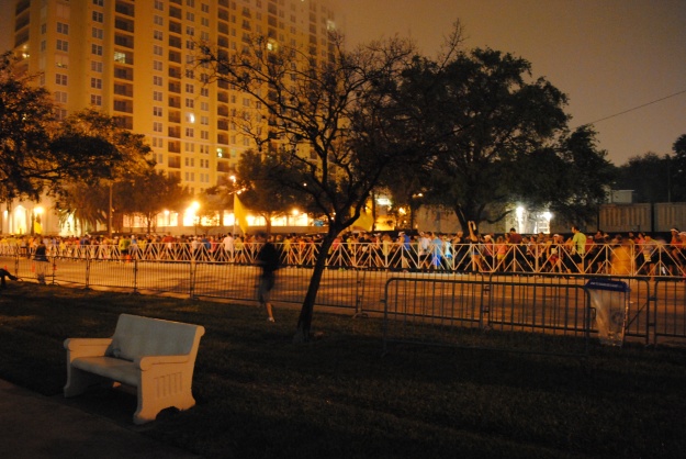 A view of the starting corral