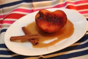Sauteed Peaches with Cassia-Vanilla Syrup